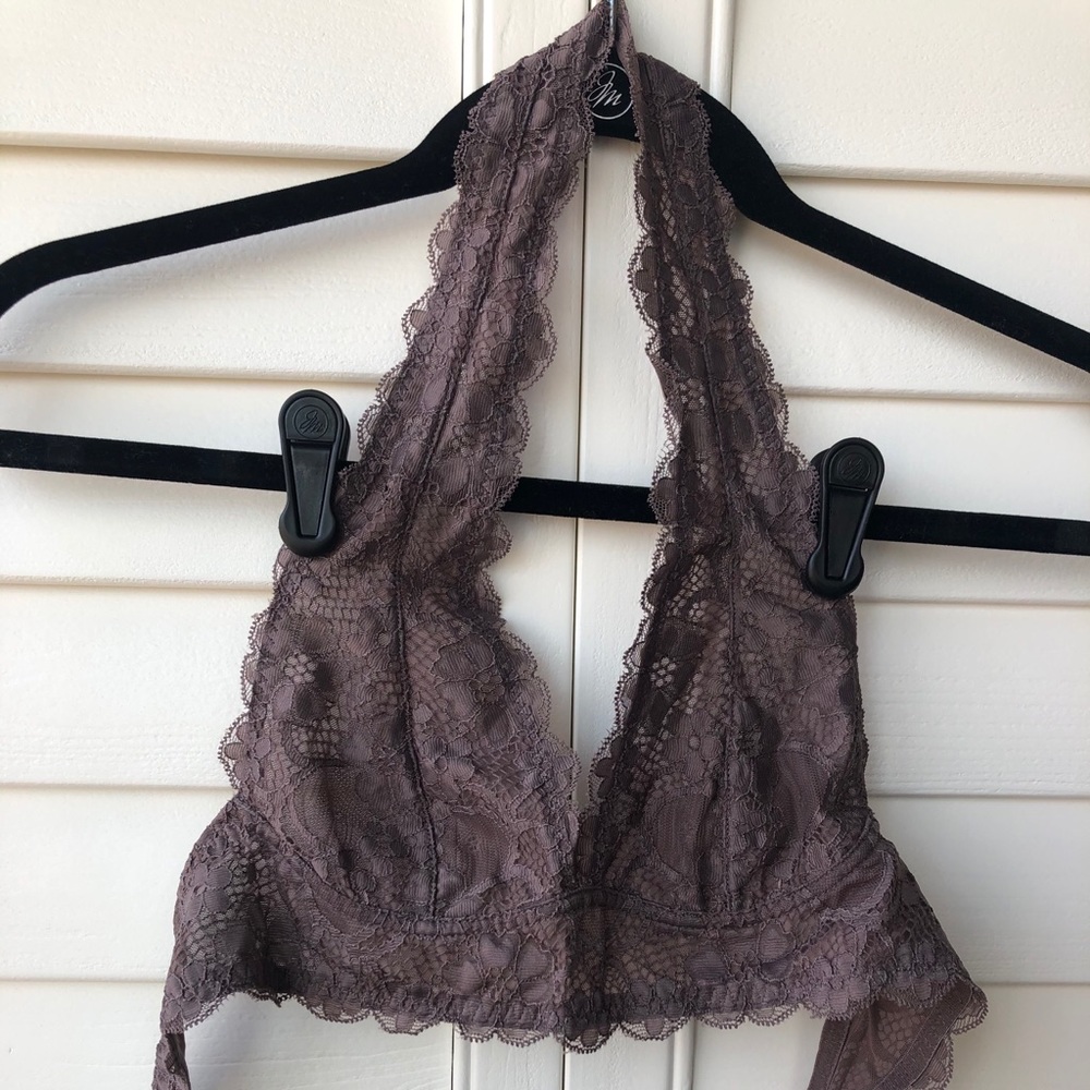 Free People Galloon Lace Halter Bra XS